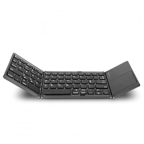 Tek Styz Foldable Bluetooth Keyboard Works for Samsung SM-M205F Dual Mode Bluetooth & USB Wired Rechargable Portable Mini BT Wireless Keyboard with Touchpad Mouse! 